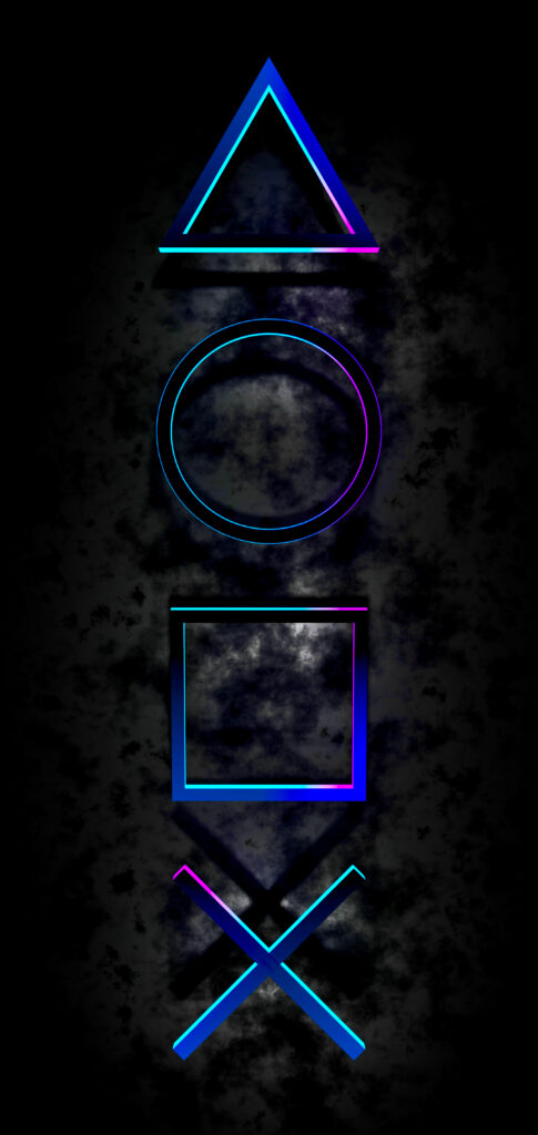 gaming-button-layout-neon-dark-background-with-3d-futuristic-design-mobile-wallpaper